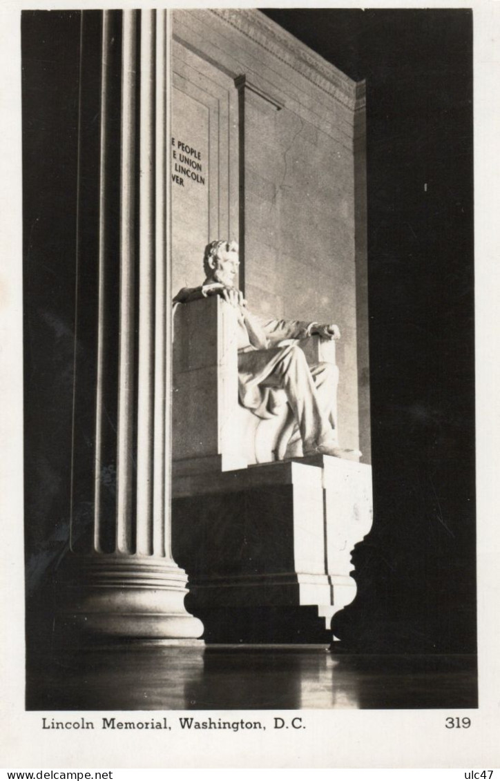 - Lincoln Memorial, Washington. D.C. - Stamp - Carte Photo - Scan Verso - - Washington DC