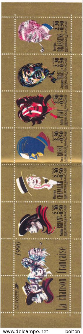 1990 CARNET DI FRANCOBOLLI "LA CHANSON FRANCAISE" - Unused Stamps