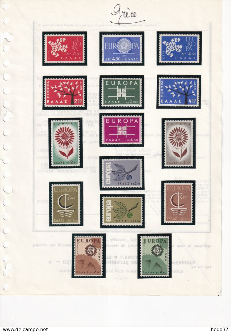 Grèce Collection Europa 1956/2021 - Timbres & Carnets - Neuf ** Sans Charnière - TB - Lotes & Colecciones