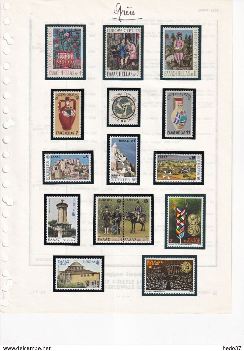 Grèce Collection Europa 1956/2021 - Timbres & Carnets - Neuf ** Sans Charnière - TB - Collections