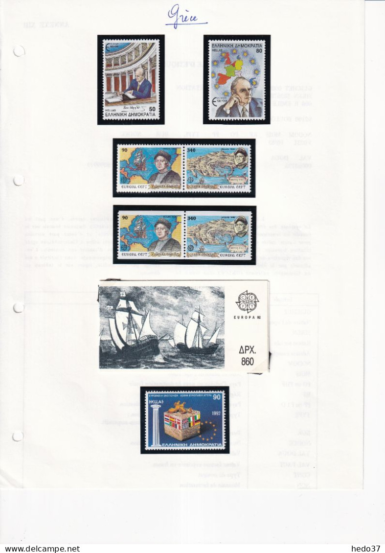 Grèce collection Europa 1956/2021 - timbres & carnets - Neuf ** sans charnière - TB