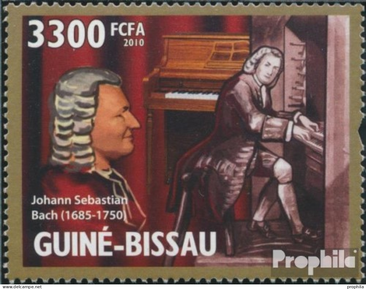 Guinea-Bissau 4604 (kompl. Ausgabe) Postfrisch 2010 J. Sebastian Bach Und Musikinstrume - Guinea-Bissau