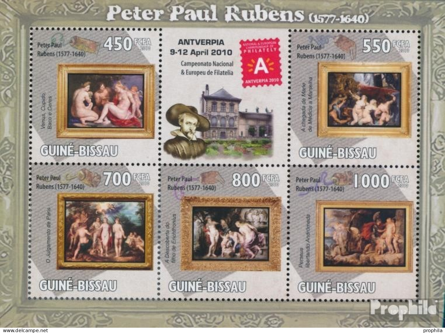 Guinea-Bissau 4587-4591 Kleinbogen (kompl. Ausgabe) Postfrisch 2010 Gemälde Von Peter Paul Rubens(1577– - Guinea-Bissau