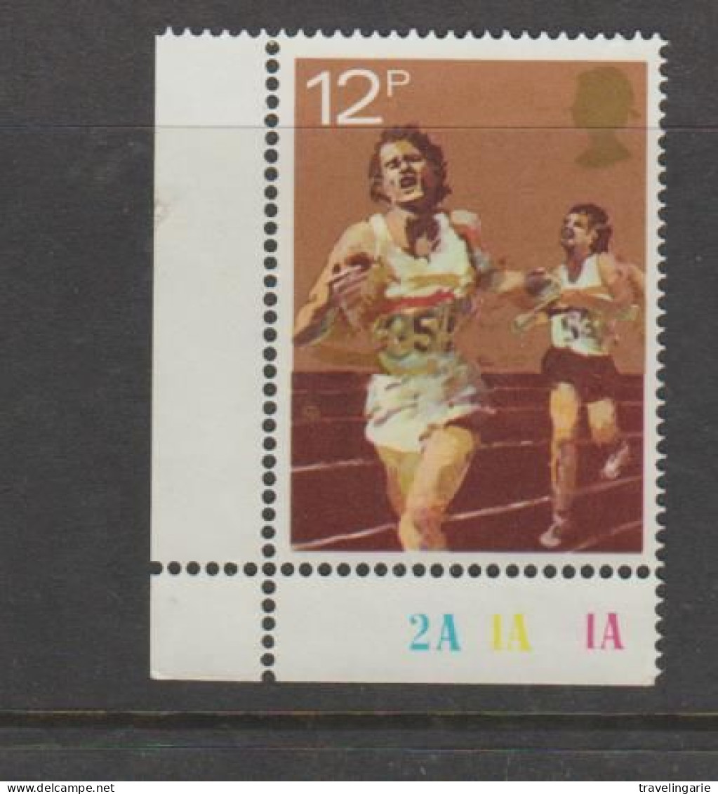 Great Britain 1980 Running 12p Cornerpiece MNH ** - Neufs