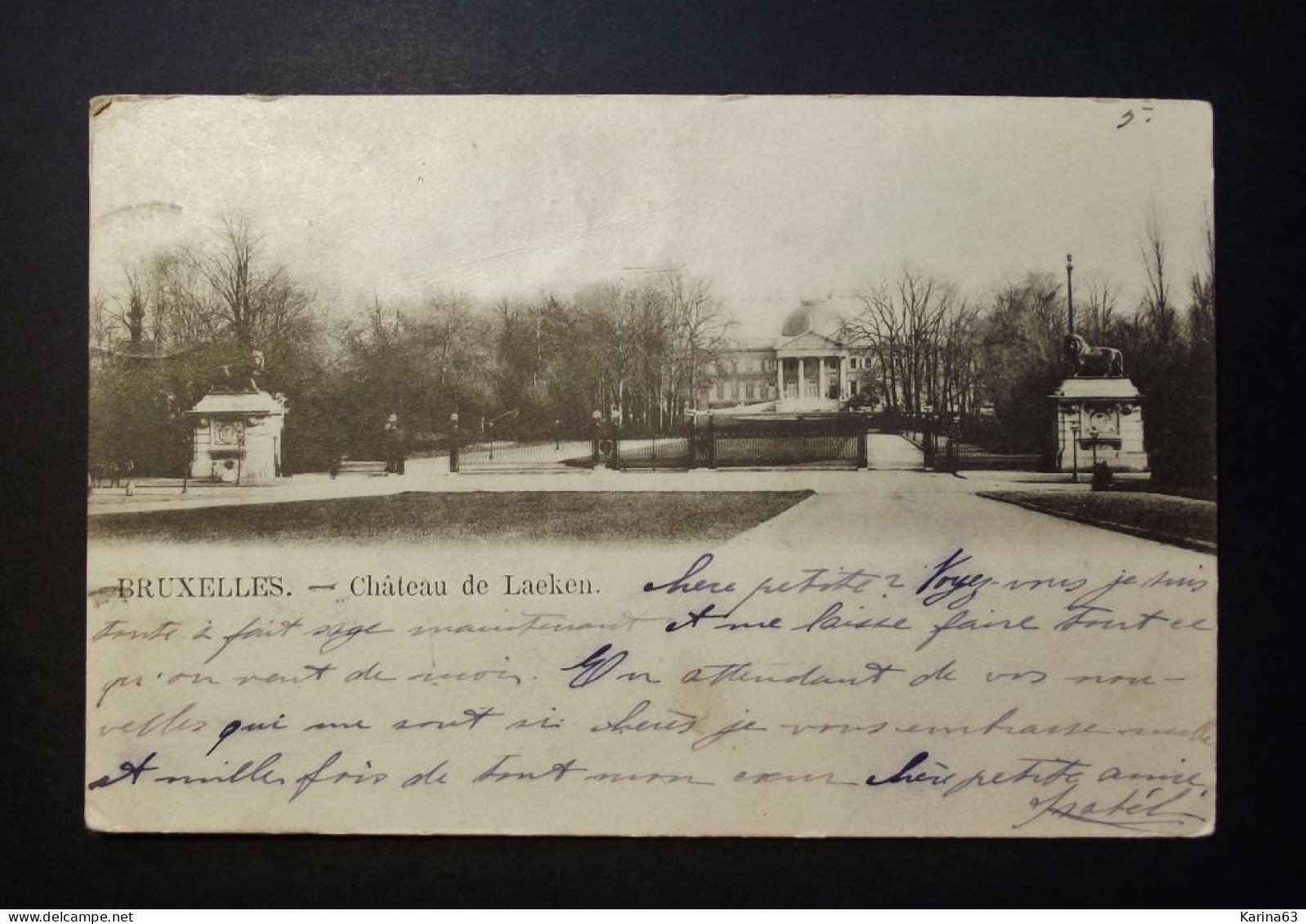 België - Belgique - Brussel - CPA - Chateau De Laeken - Avec Timbre Obl. Leysin (Switzerland) 1901 - Monumenti, Edifici