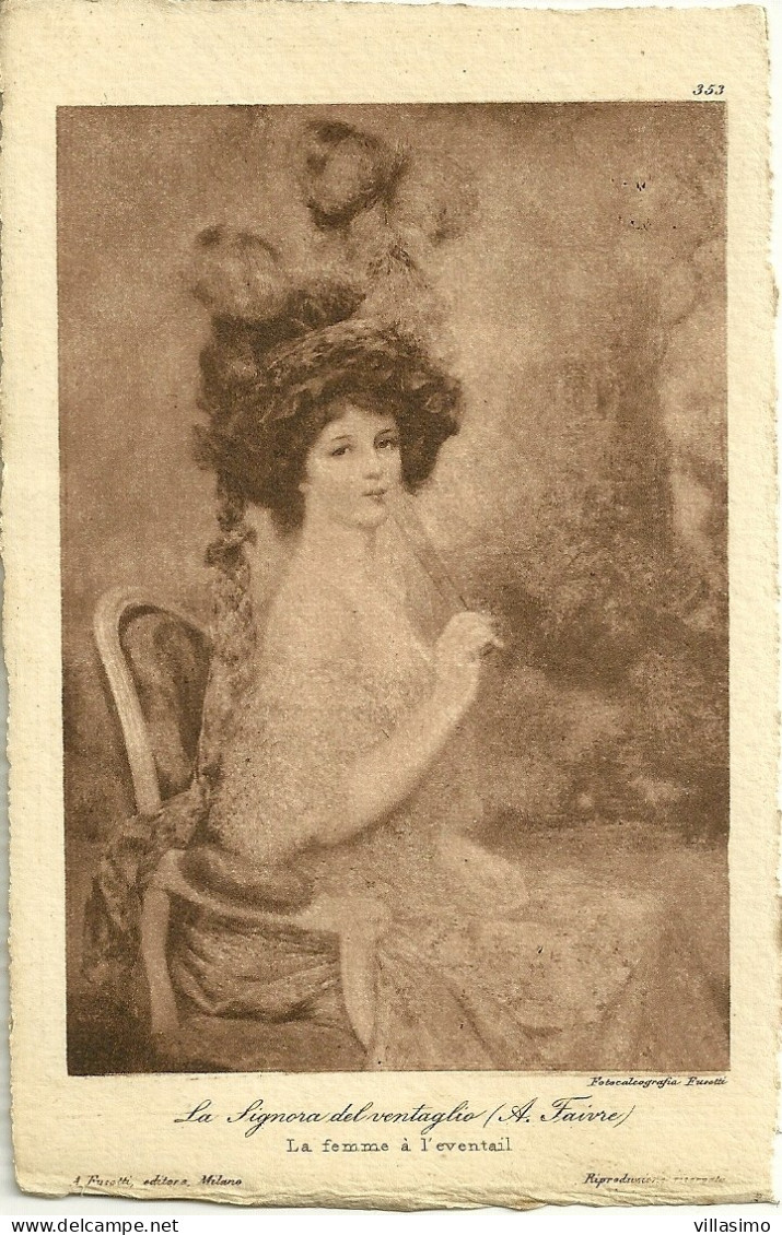 Fotocalcografia Fusetti - La Signora Del Ventaglio (A. Faivre) - Photographie