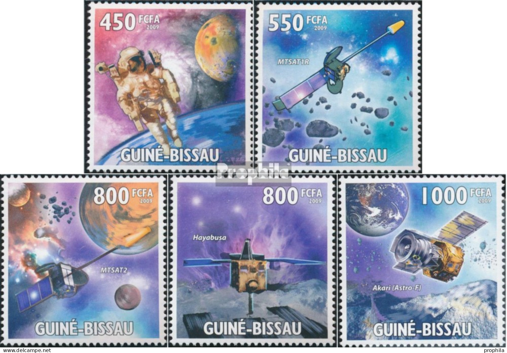 Guinea-Bissau 4492-4496 (kompl. Ausgabe) Postfrisch 2009 JAXA Japanische Raumfahrtagentur - Guinea-Bissau