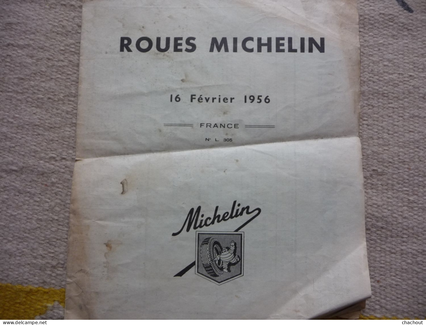 Document Roues Michelin 16 Février 1956 - 1950 - ...