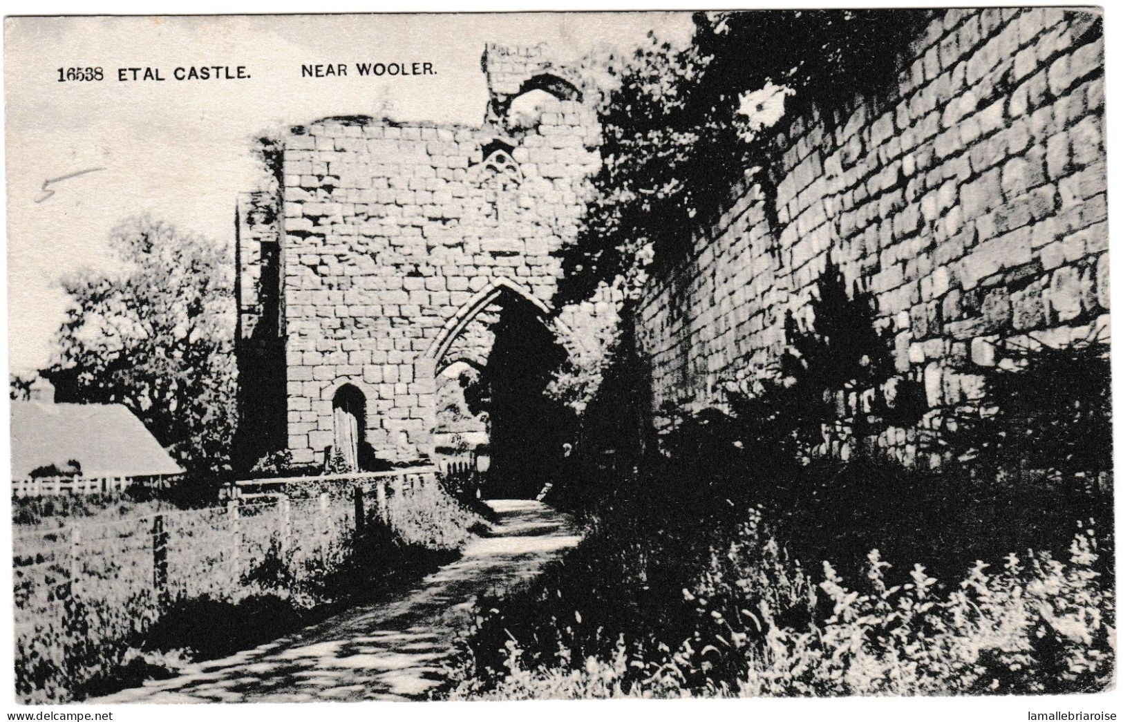 Cachet: La Cantine Anglaise - Secteur Postal Sur Carte DeEtal Castle, Near Wooler - Brieven En Documenten