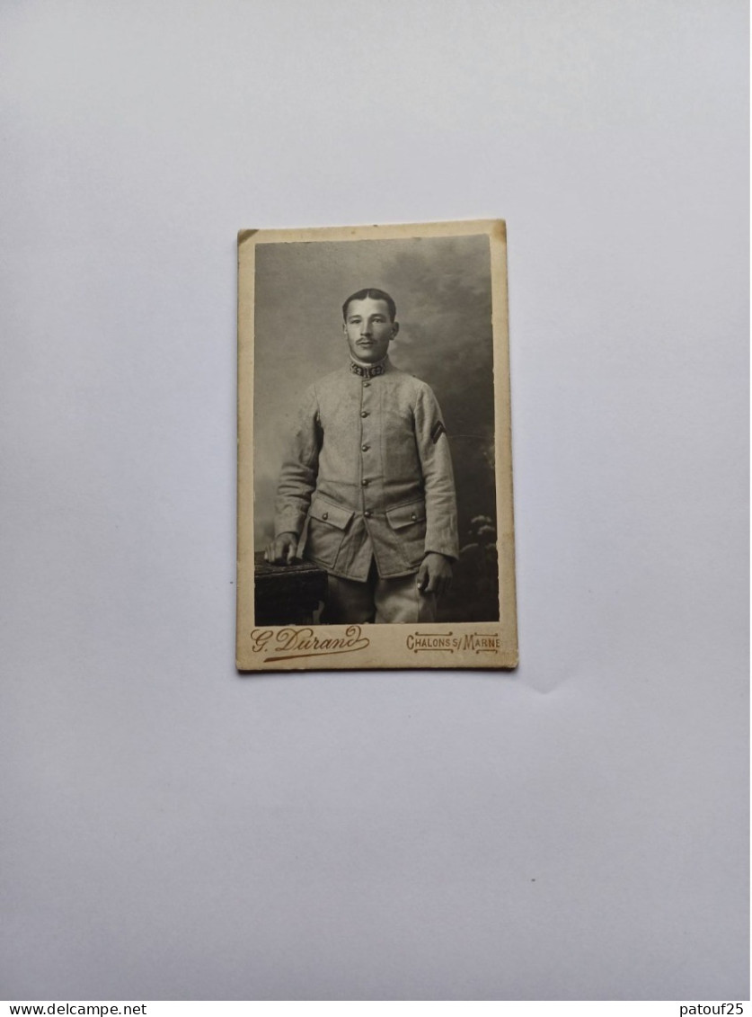 Militaria Uniforme Photographie Ancienne 1900 Durand Chalons Sur Marne - Uniformen