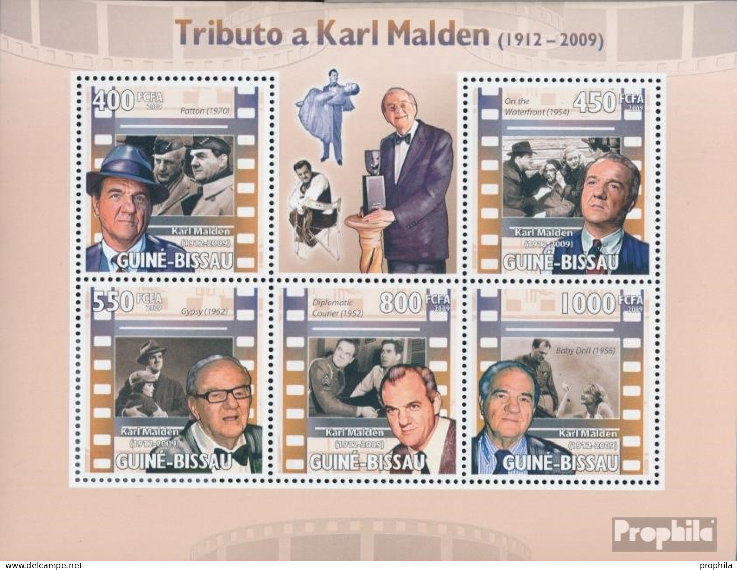 Guinea-Bissau 4438-4442 Kleinbogen (kompl. Ausgabe) Postfrisch 2009 Hommage An Karl Malden - Guinea-Bissau