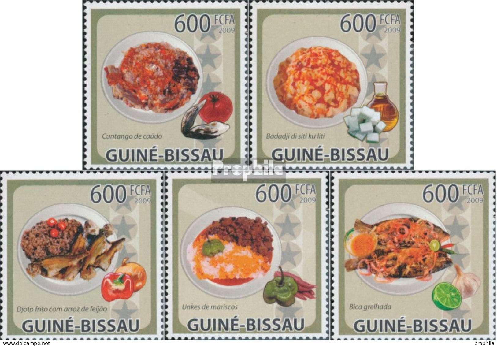 Guinea-Bissau 4367-4371 (kompl. Ausgabe) Postfrisch 2009 Gastronomie Von Guinea-Bissau - Guinea-Bissau