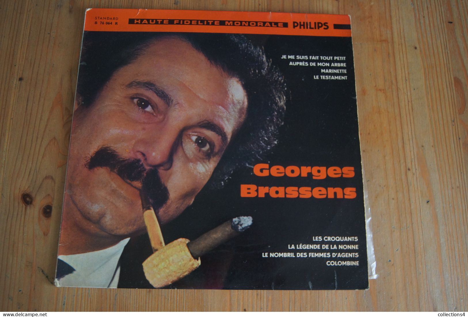 GEORGES BRASSENS JE ME SUIS FAIT TOUT PETIT RARE 25CM ORIGINAL  196?  VARIANTE AU VERSO VERLAINE - Otros - Canción Francesa