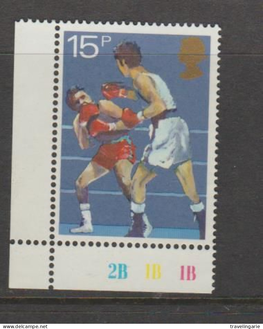 Great Britain 1980 Boxing 15p Corner Piece MNH ** - Nuevos