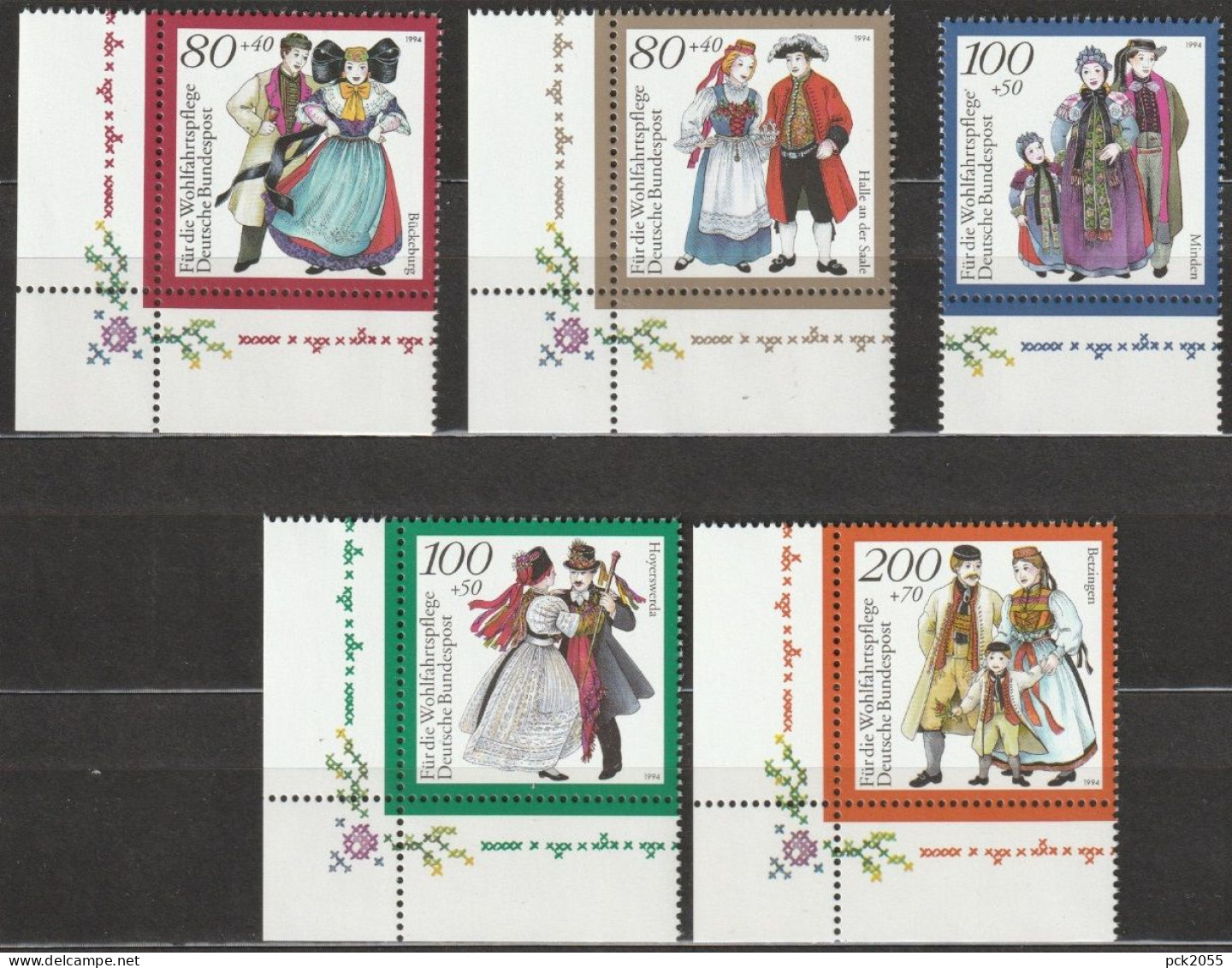 BRD 1994 MiNr.1757 - 1761 ** Postfrisch Wohlfahrt Deutsche Trachten ( A4727 ) - Nuevos