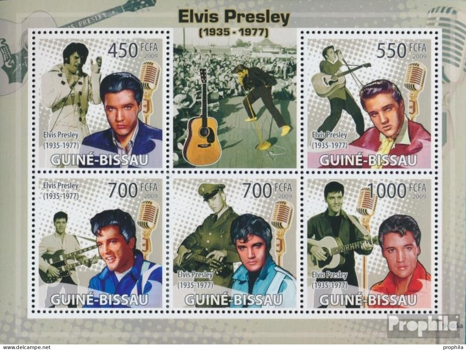 Guinea-Bissau 4285-4289 Kleinbogen (kompl. Ausgabe) Postfrisch 2009 Elvis Presley - Guinea-Bissau