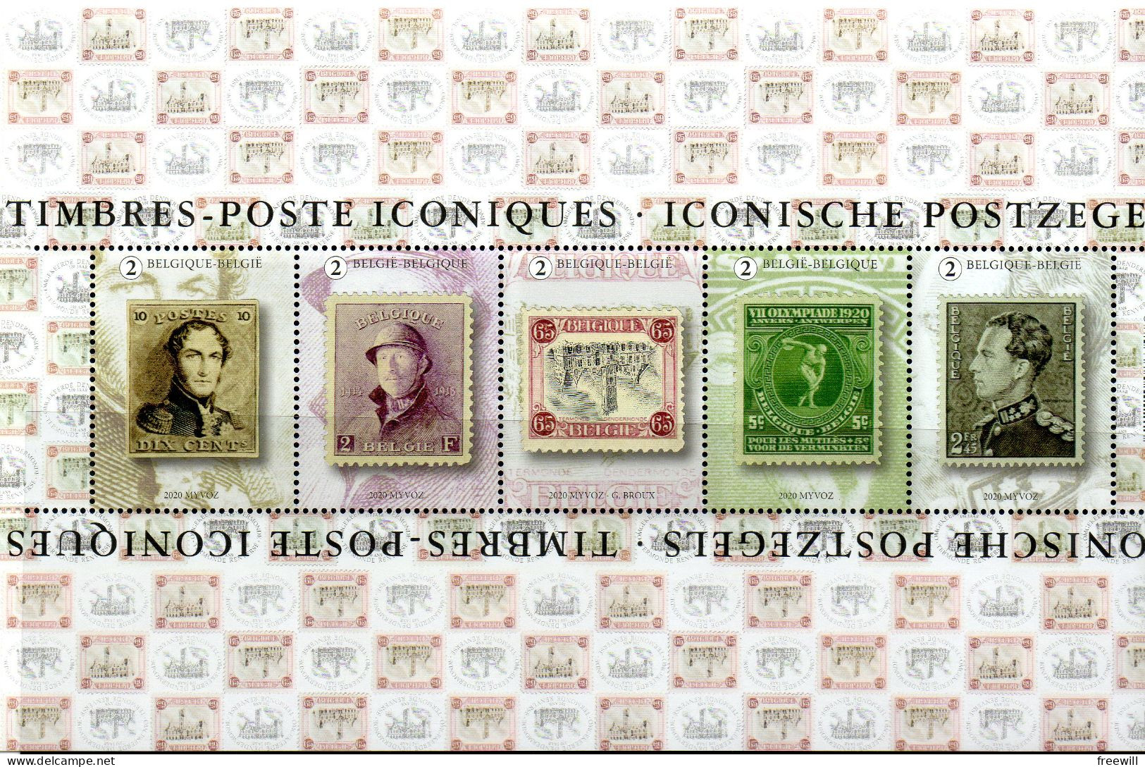 Belgique België Belgium Timbres Iconiques 2020 XXX - 2002-… (€)