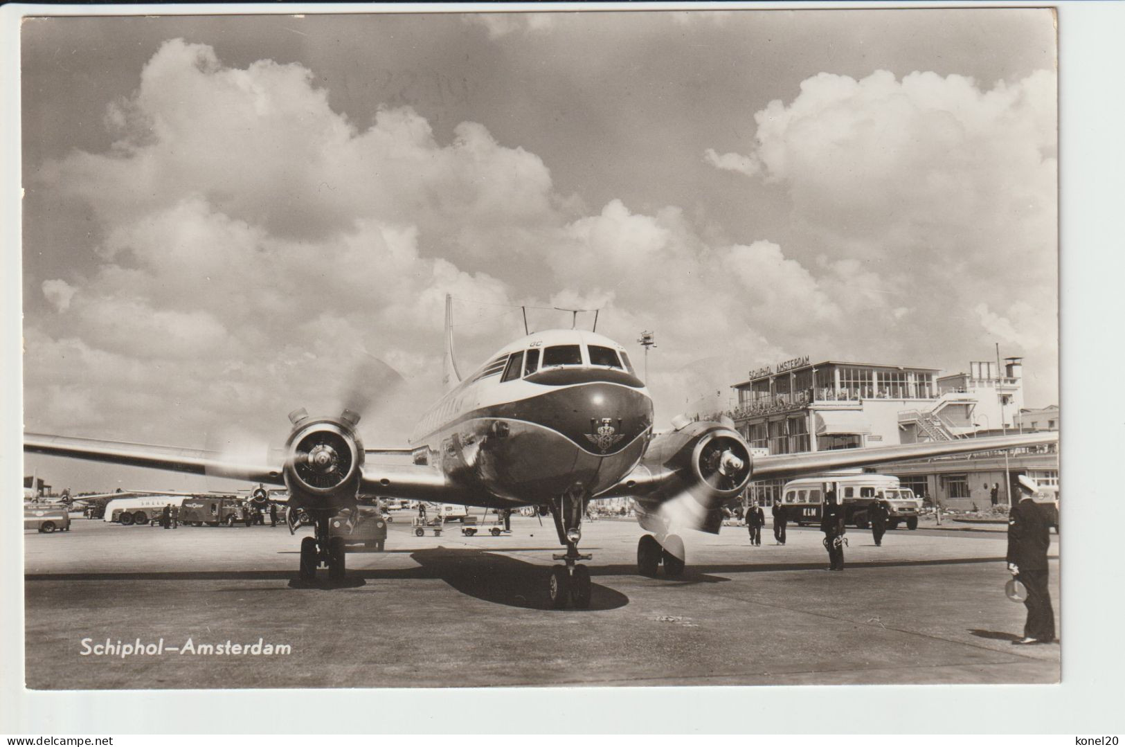 Vintage Rppc KLM K.L.M Royal Dutch Airlines Convair @ Schiphol Airport - 1919-1938: Between Wars