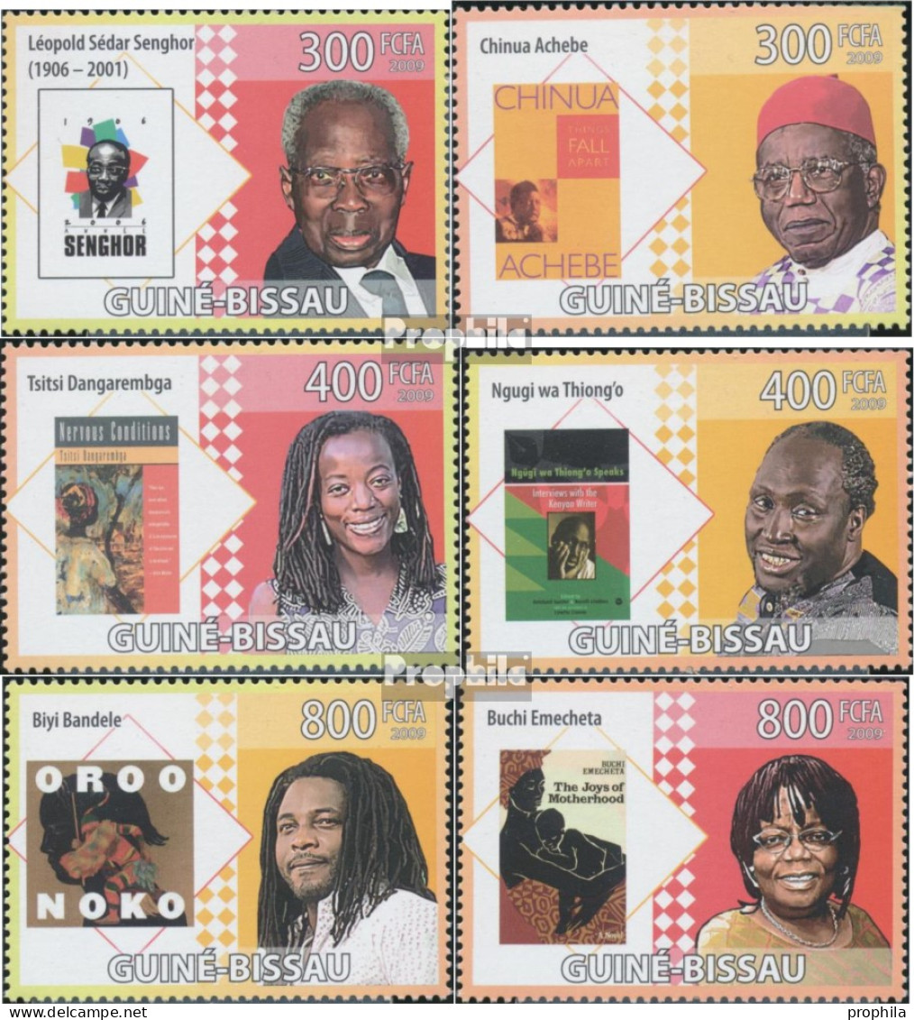 Guinea-Bissau 4183-4188 (kompl. Ausgabe) Postfrisch 2009 Afrikanische Schriftsteller - Guinée-Bissau
