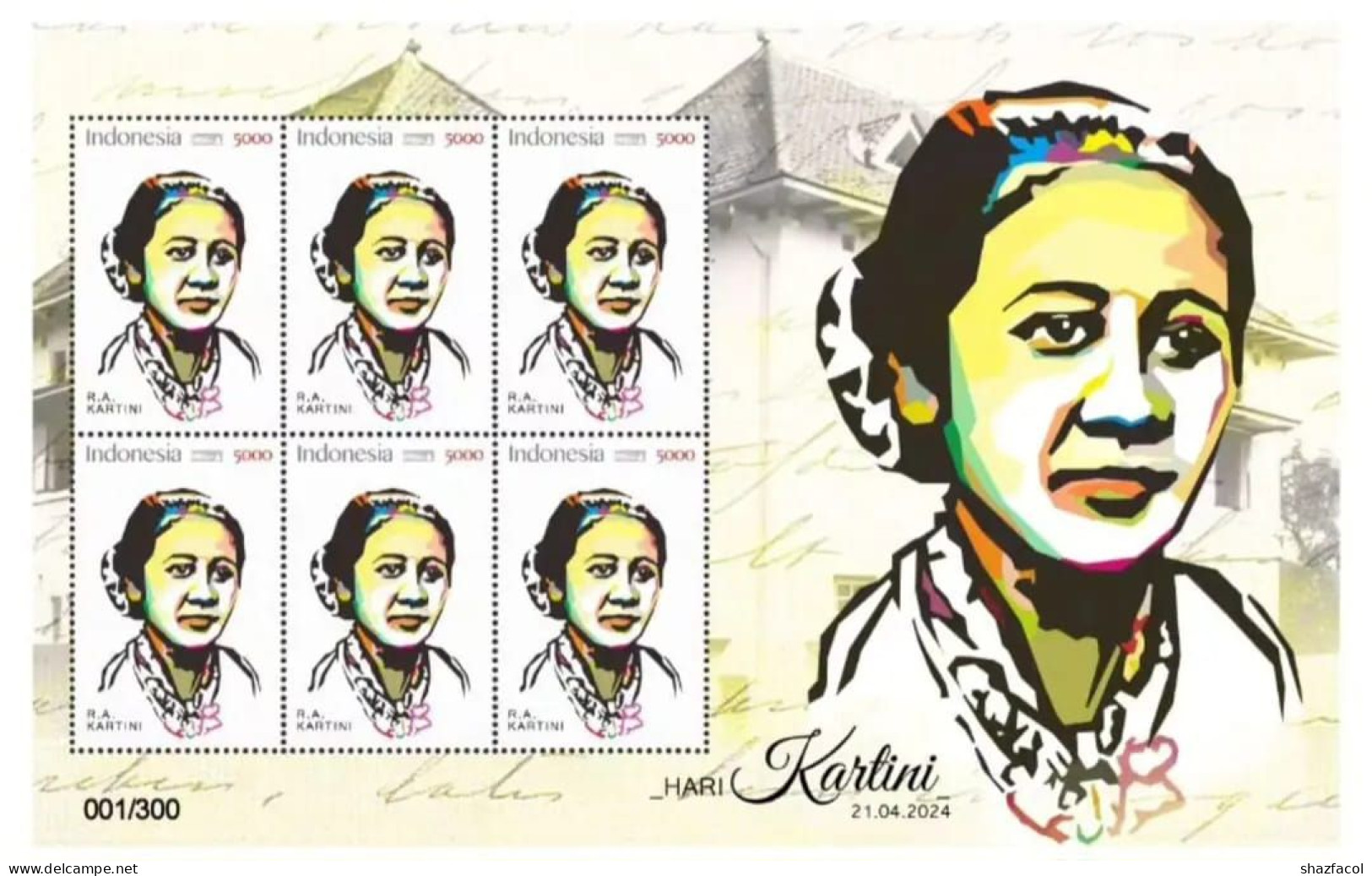 Indonesia Indonesie 2024 Stamp Miniature Sheet MS Kartini Heroes Day New - Indonesien