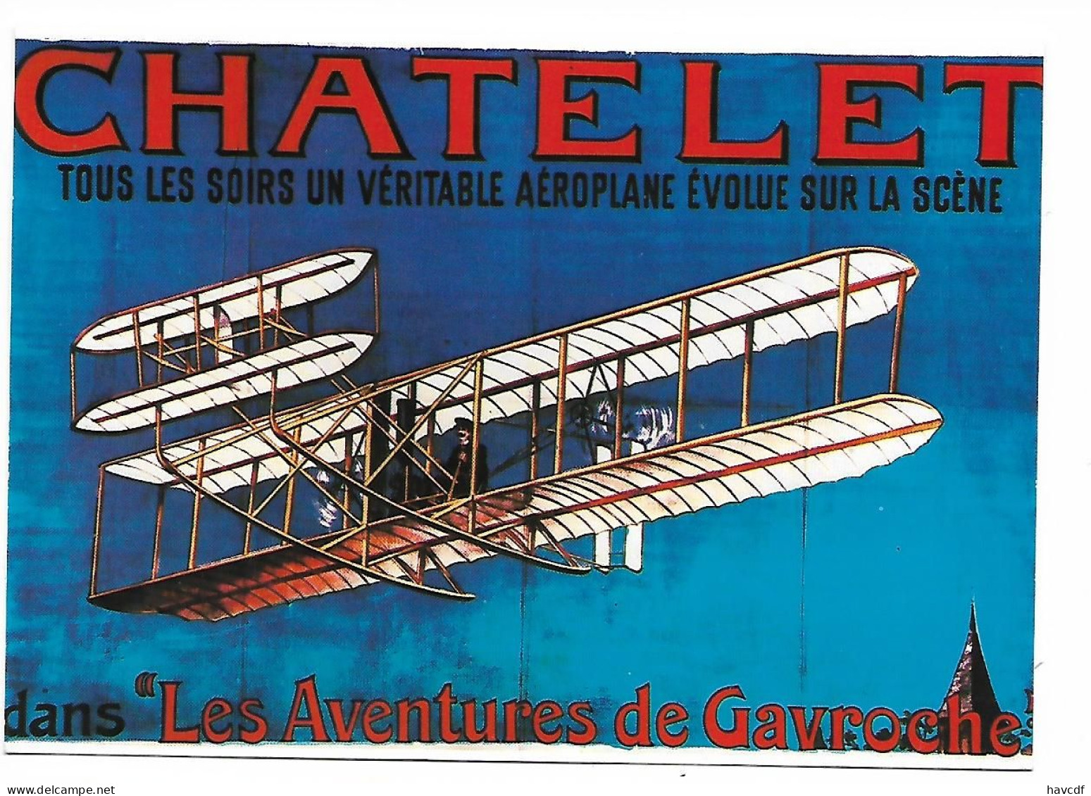 CPM - CENTENAIRE Editions - TOURISME - 4 - CHATELET - Tous Les  Soirs Un Véritable Aéroplane évolue Sur  Scène - ....-1914: Precursori