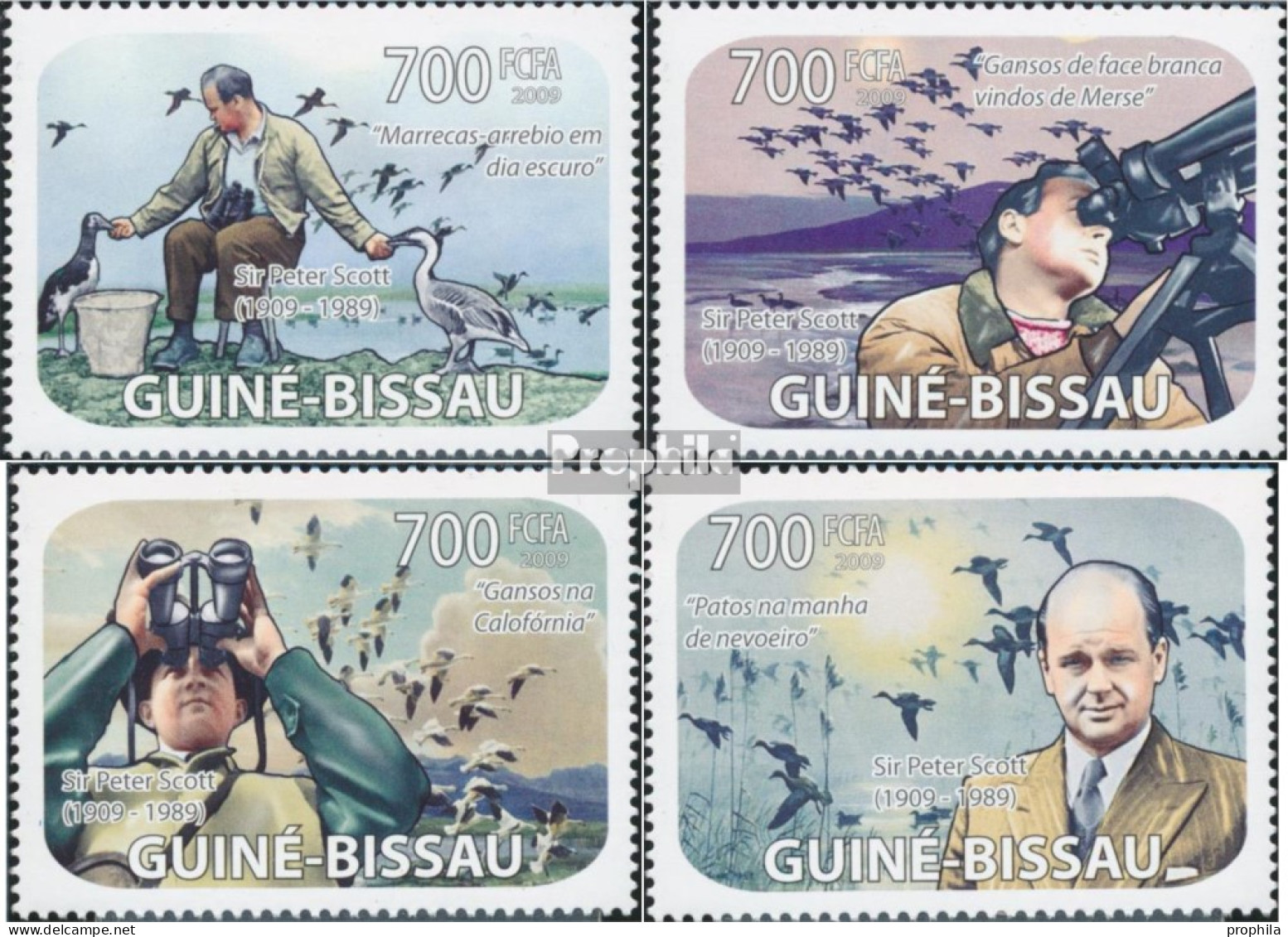 Guinea-Bissau 4153-4156 (kompl. Ausgabe) Postfrisch 2009 Peter Scott - Guinea-Bissau