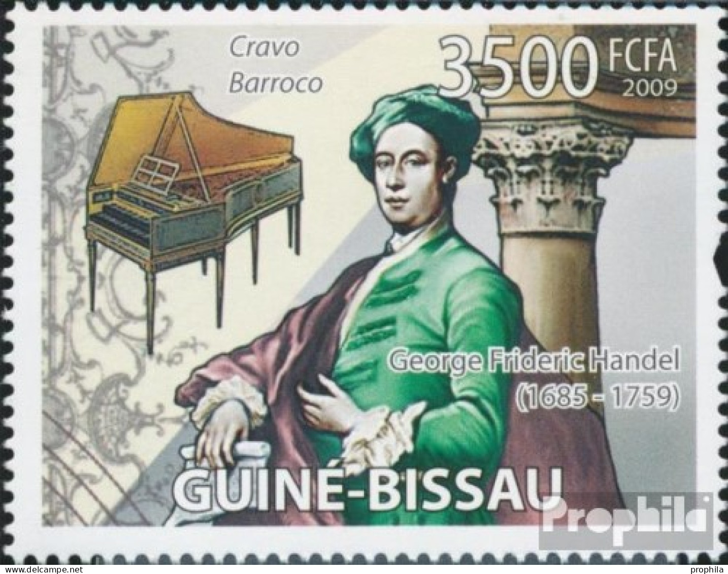 Guinea-Bissau 4147 (kompl. Ausgabe) Postfrisch 2009 Georg Friedrich Händel - Guinea-Bissau