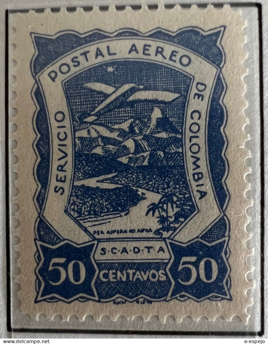 Kolumbien 1921: SCADTA: Landscape With Airplane Mi:CO-SCADTA 10-15 - Colombie