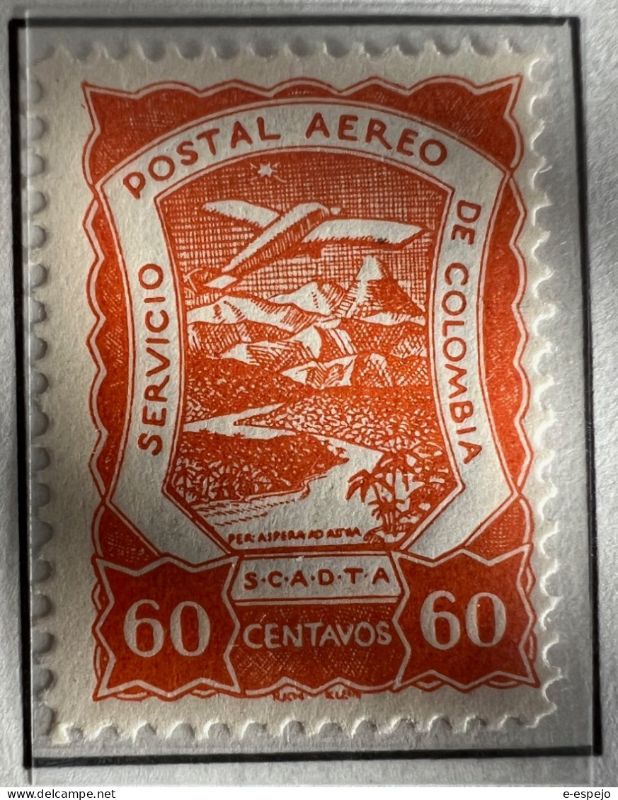Kolumbien 1921: SCADTA: Landscape With Airplane Mi:CO-SCADTA 16 - Kolumbien