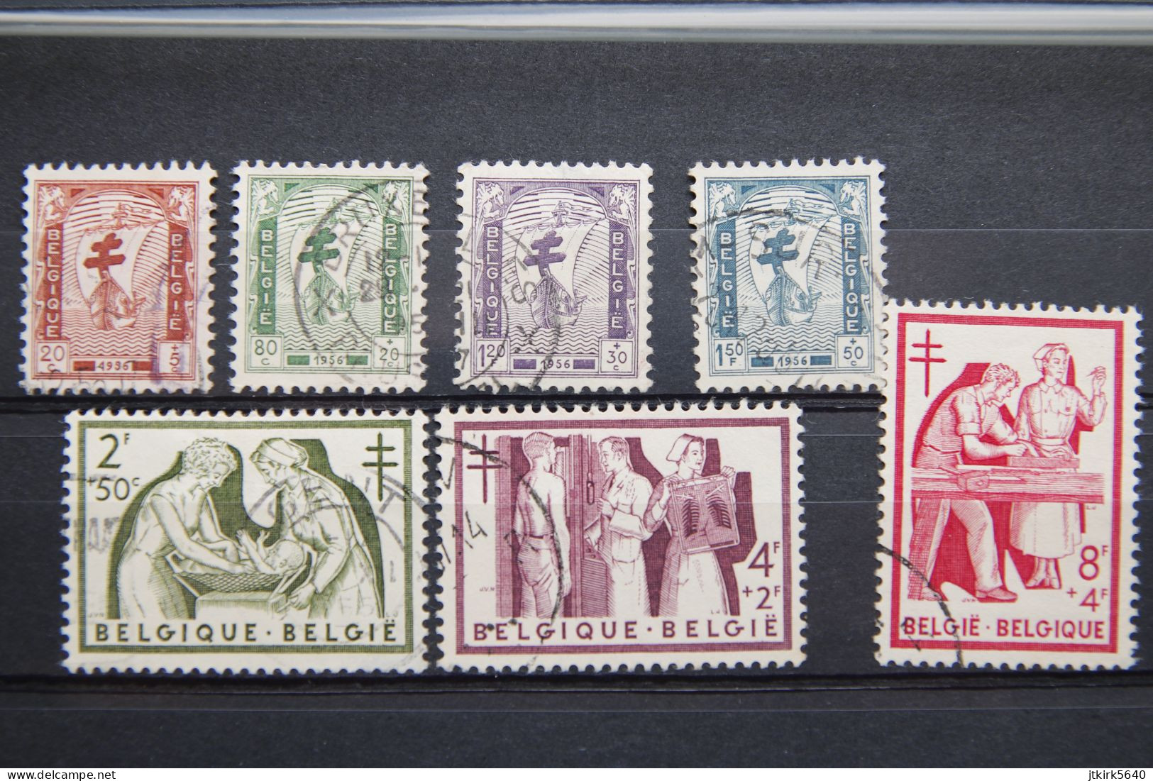 Antituberculeux Série Les Infirmières (COB/OBP 998/1004, Obl) 1956. - Used Stamps