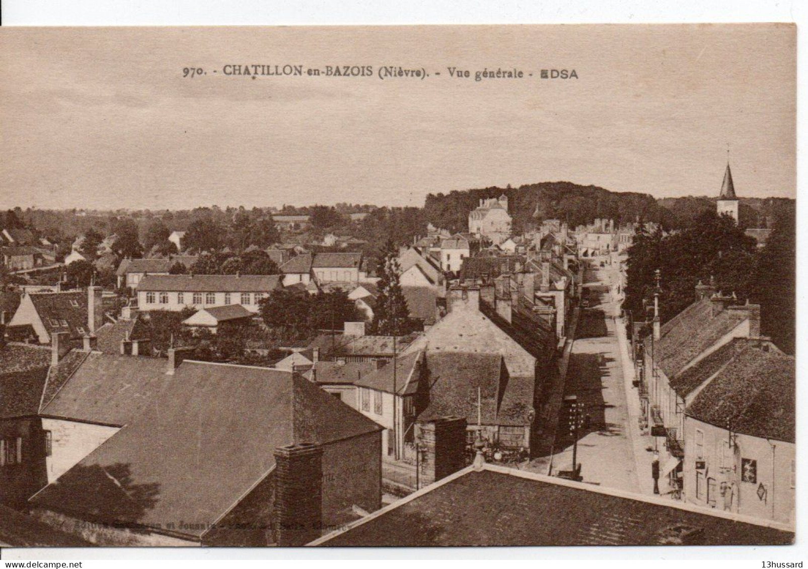 Carte Postale Ancienne Chatillon En Bazois - Vue Générale - Chatillon En Bazois