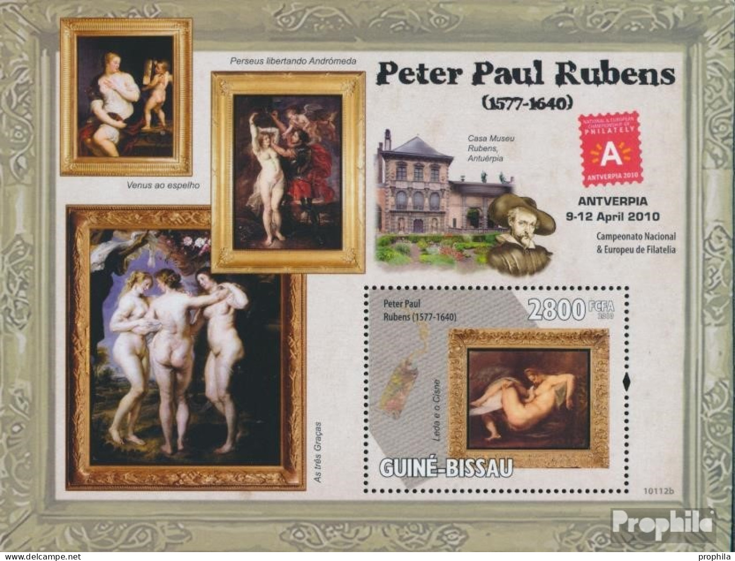 Guinea-Bissau Block 746 (kompl. Ausgabe) Postfrisch 2010 Gemälde Von Peter Paul Rubens(1577– - Guinea-Bissau