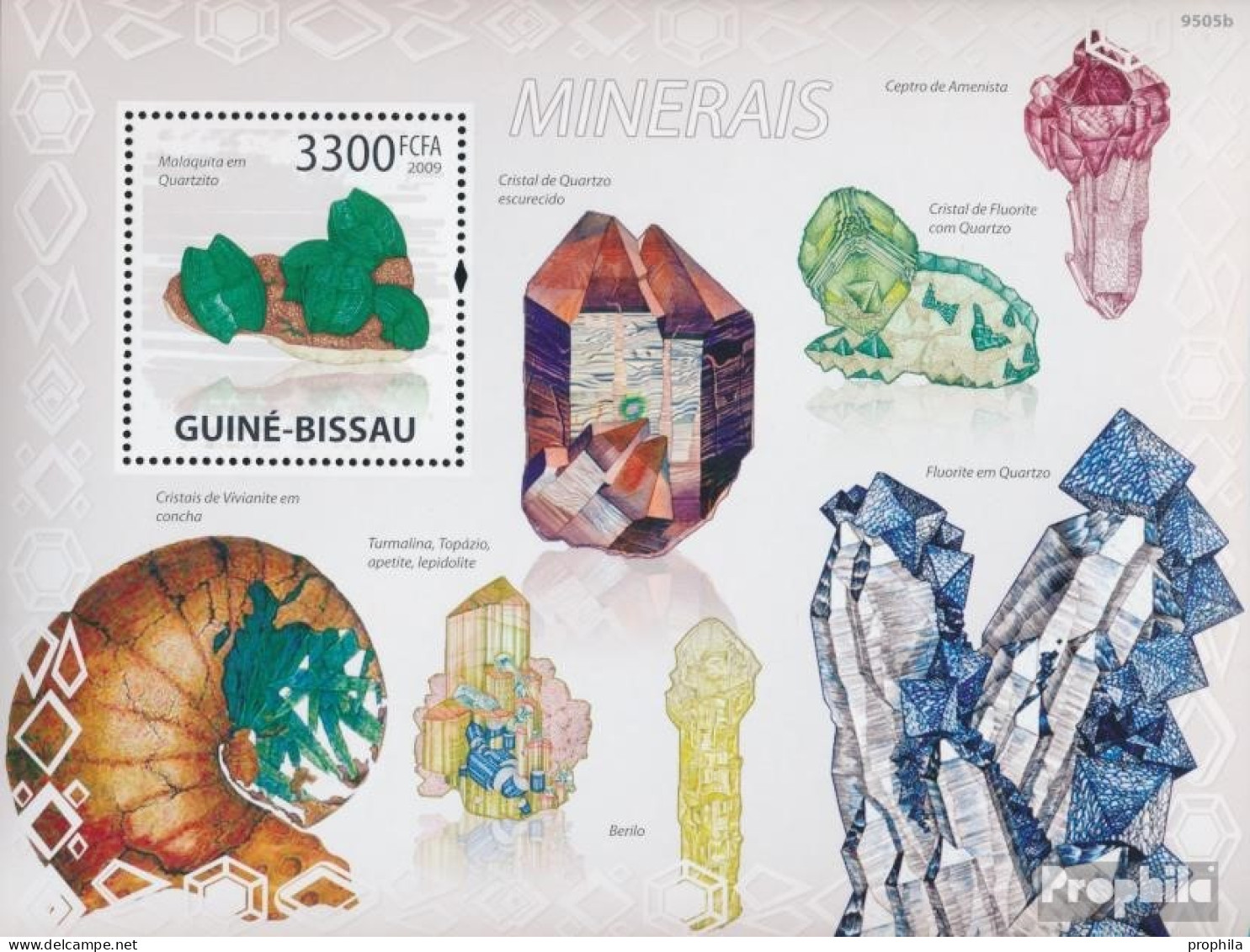 Guinea-Bissau Block 715 (kompl. Ausgabe) Postfrisch 2009 Mineralien - Guinea-Bissau