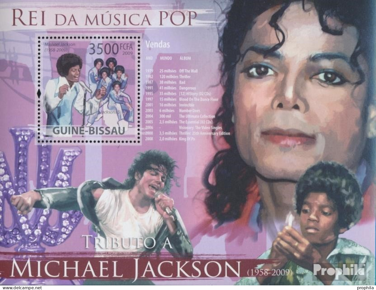 Guinea-Bissau Block 704 (kompl. Ausgabe) Postfrisch 2009 Michael Jackson - Guinée-Bissau