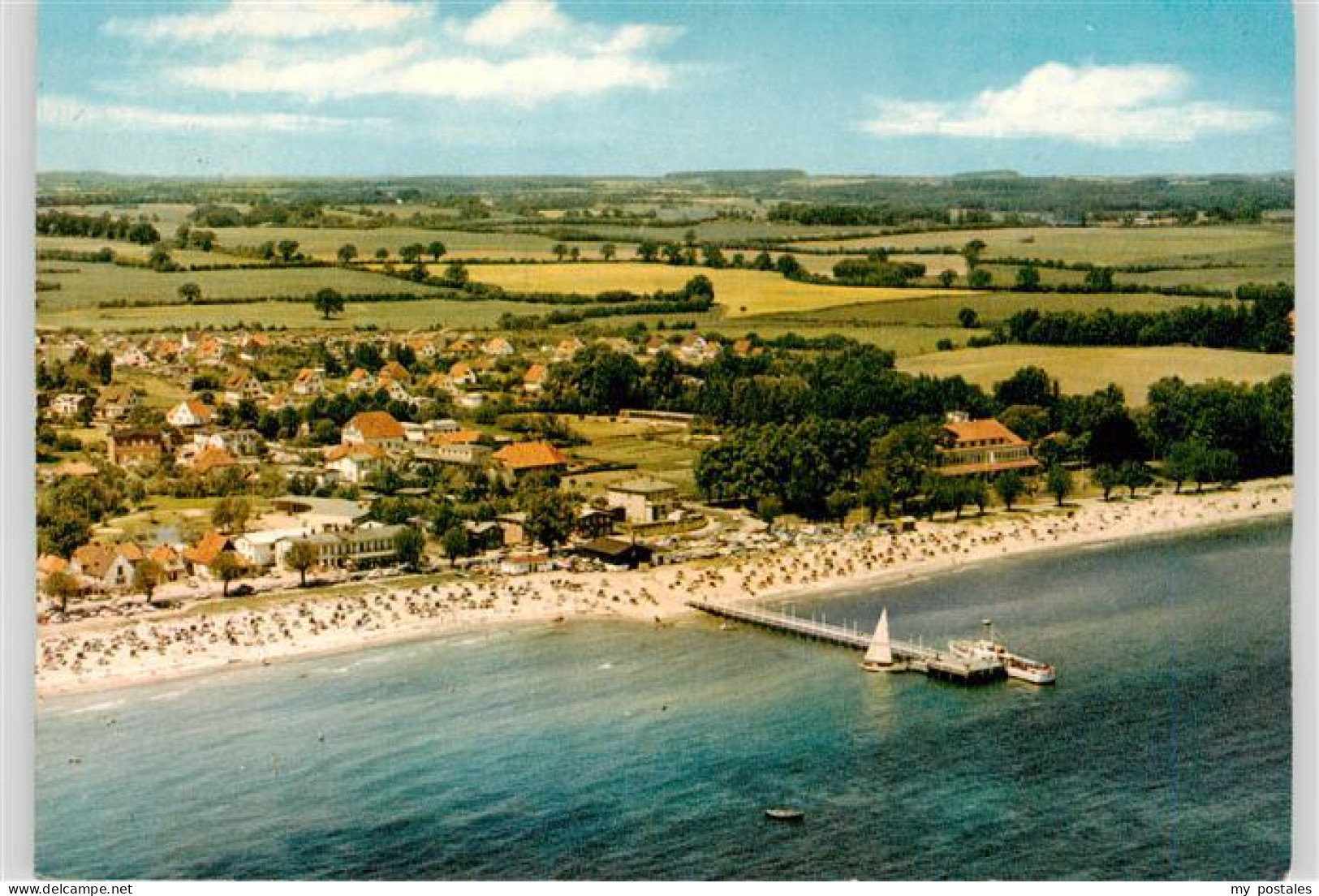 73940408 Haffkrug_Scharbeutz_Ostseebad Fliegeraufnahme Mit Seebruecke - Scharbeutz