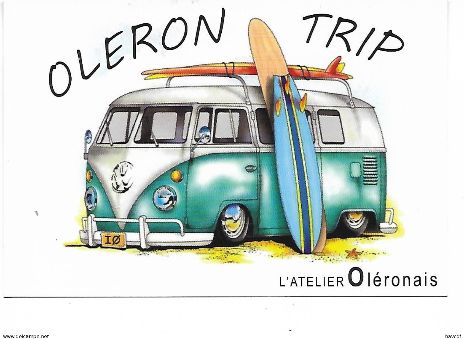CPM - édit. L'Atelier Oléronais - OLERON TRIP - Combi Volkswagen, Surf - Voitures De Tourisme