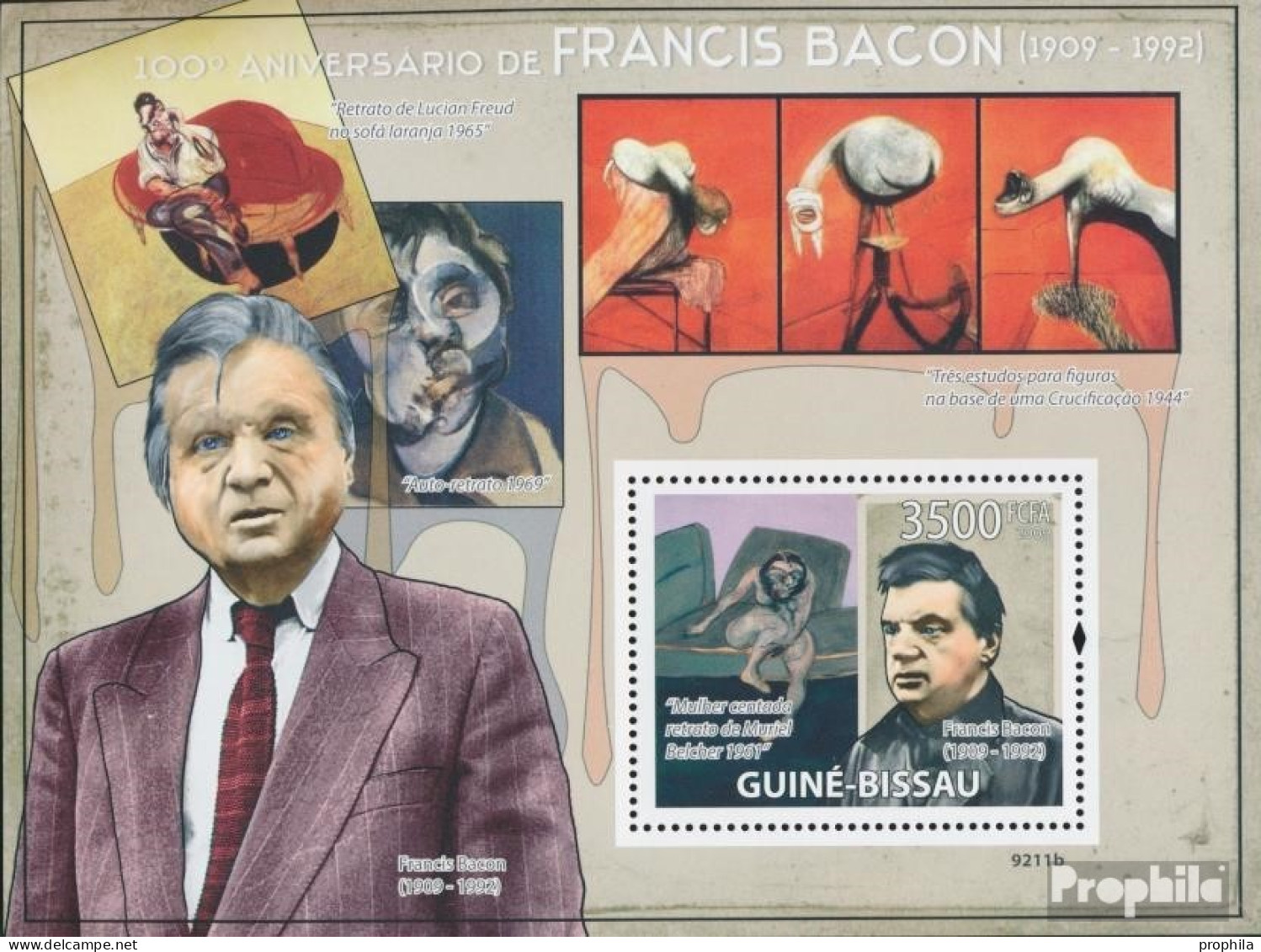 Guinea-Bissau Block 689 (kompl. Ausgabe) Postfrisch 2009 Francis Bacon - Guinea-Bissau