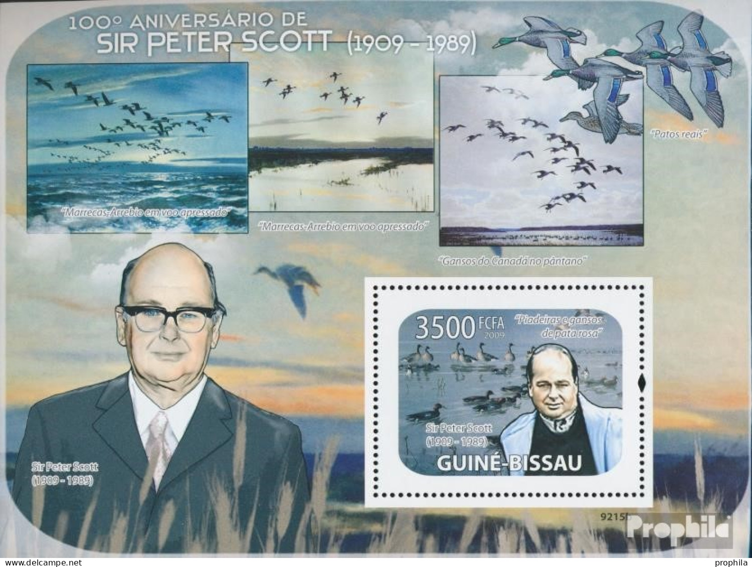 Guinea-Bissau Block 688 (kompl. Ausgabe) Postfrisch 2009 Peter Scott - Guinea-Bissau