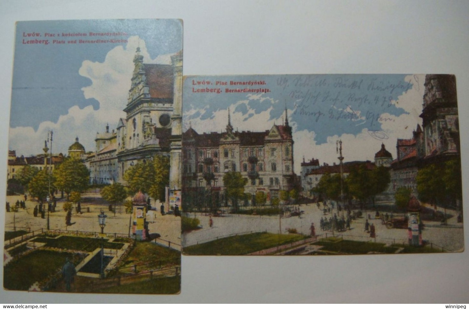 Lwow.Lemberg.Plac Bernardynski X2.Public Toilet .WWI,feldpost.1917-8.Poland.Ukraine. - Ukraine