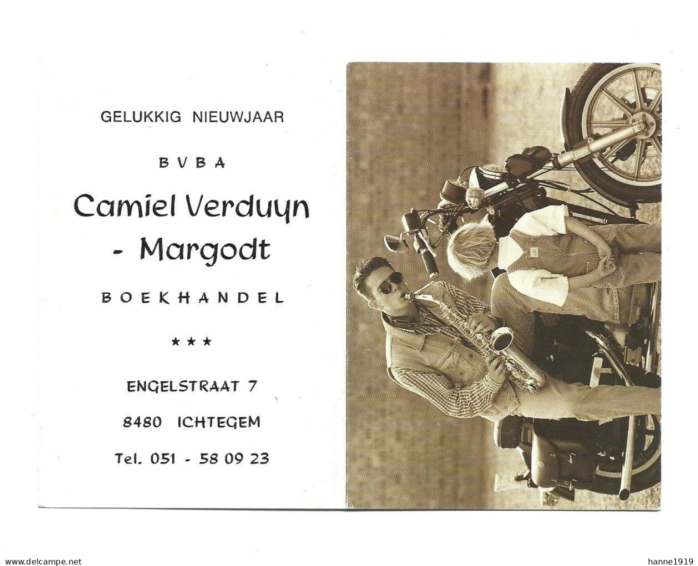 Ichtegem Engelstraat Boekhandel Verduyn Margodt Kalender 1998 Calendrier Htje - Tamaño Pequeño : 1991-00