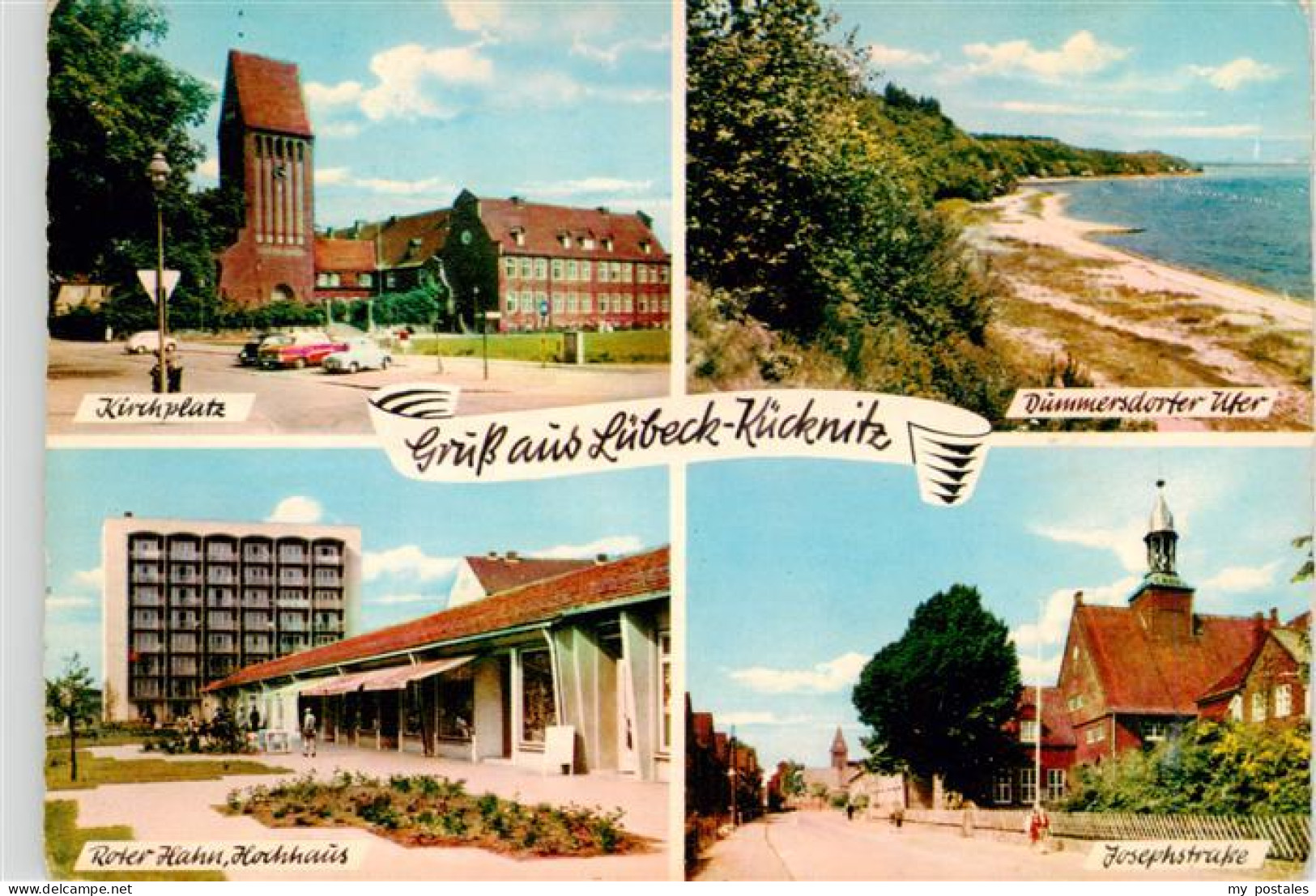 73940385 Kuecknitz_Luebeck Kirchplatz Duemmersdorfer Ufer Roter Hahn Hochhaus Jo - Luebeck