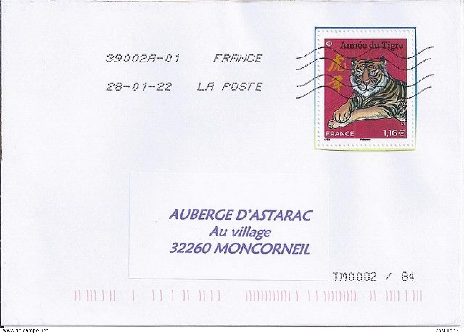 TP N° 5548 SUR LETTRE DU 28.1.22 - Brieven En Documenten