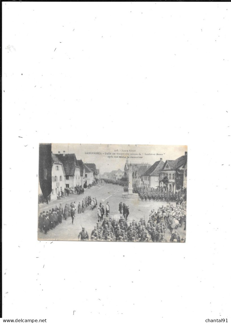 CARTE POSTALE 68 DANNEMARIE DEFILE DES TROUPES - Dannemarie