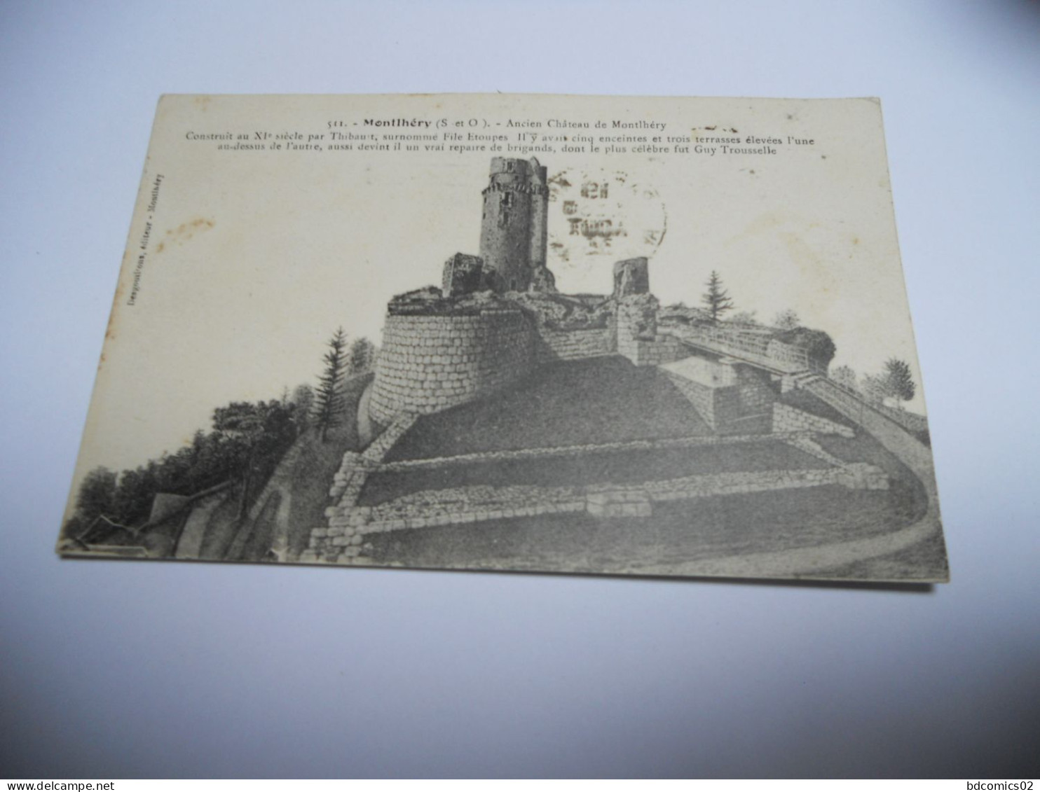 DEP 91 ESSONNE  CARTE ANCIENNE EN N/BL DE 1935 MONTLHERY ANCIEN CHATEAU DE MONTLHERY EDIT DESGOUIPONS///BE - Montlhery