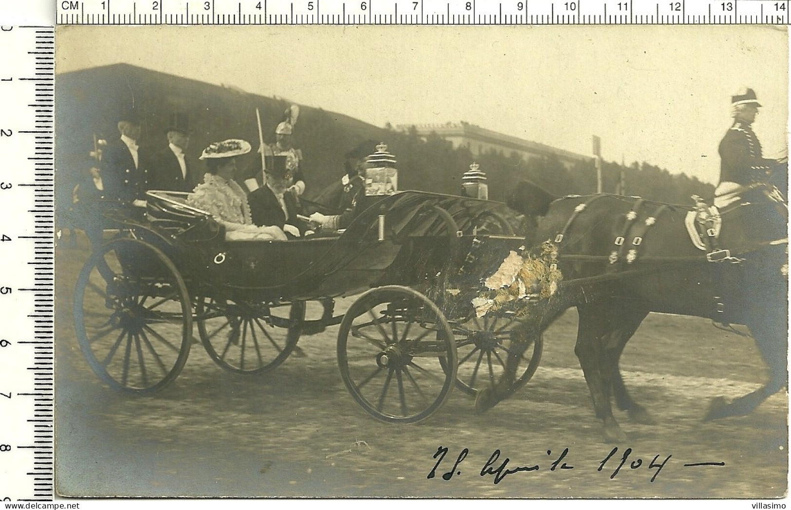 Foto D'Epoca - Nobili In Carrozza Con Cavallo - 1904 - N.V. - Photographs