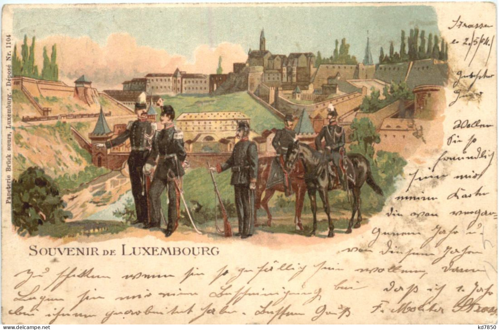 Souvenir De Luxembourg - Litho - Luxemburgo - Ciudad