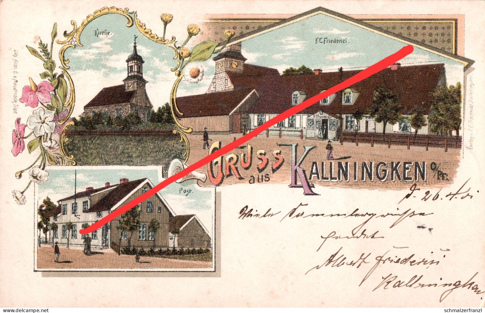 Litho AK Kallningken Prochladnoje Прохладное Karkeln Heinrichswalde Tilsit Heydekrug Königsberg Kaliningrad Калинингра́д - Ostpreussen