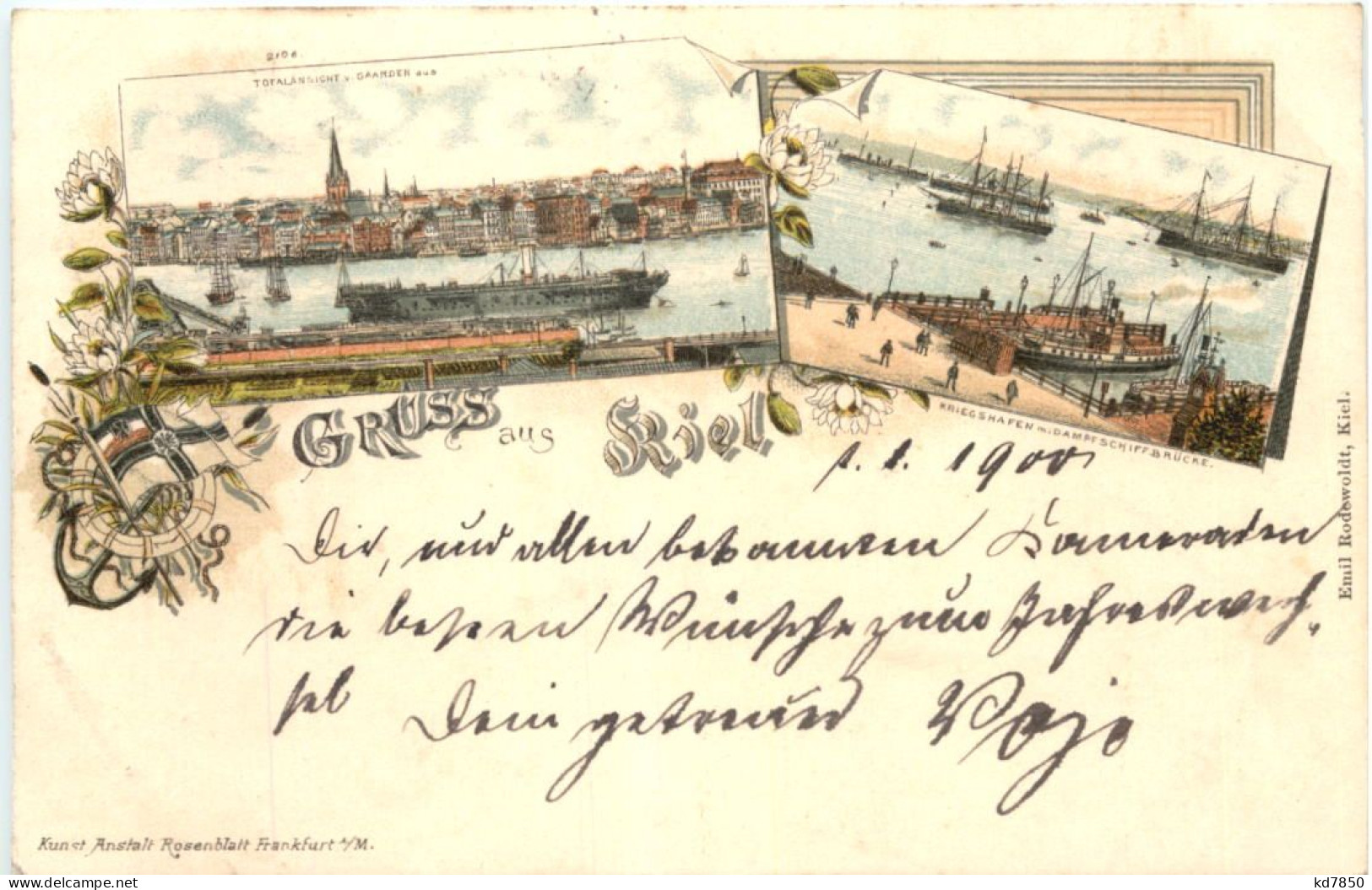 Gruss Aus Kiel - Litho - Kiel