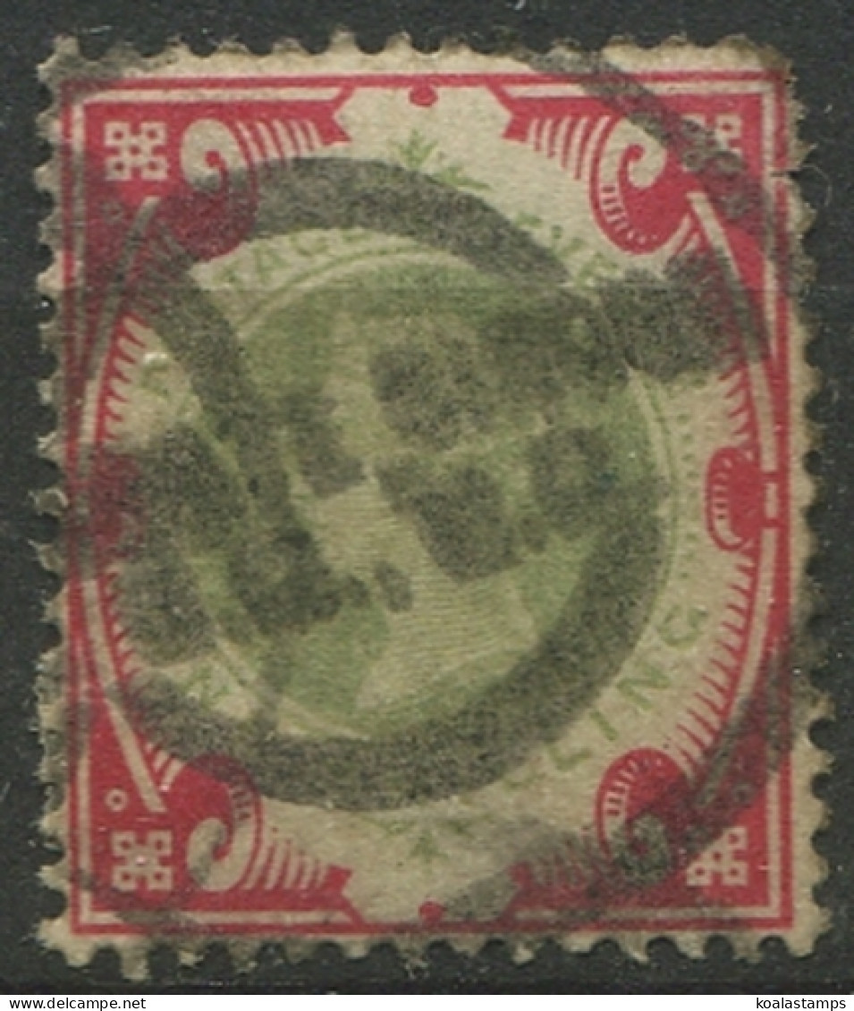 Great Britain 1900 SG214 1/- Green And Carmine QV #3 GU - Andere & Zonder Classificatie