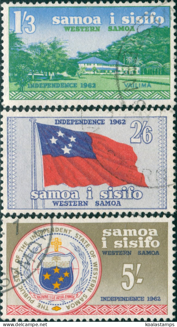 Samoa 1962 SG246-248 Vailima Flag Arms FU - Samoa